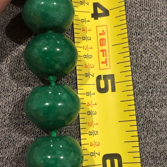 Vintage Sterling Silver Aventurine Natural Stone Necklace - Picture 4 of 13